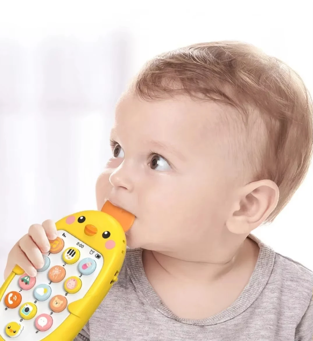 Bilingual Batteries Educational Mobile Phone Toys Early Education Enlightenment Cartoon Included with Light Sound Kids for Baby