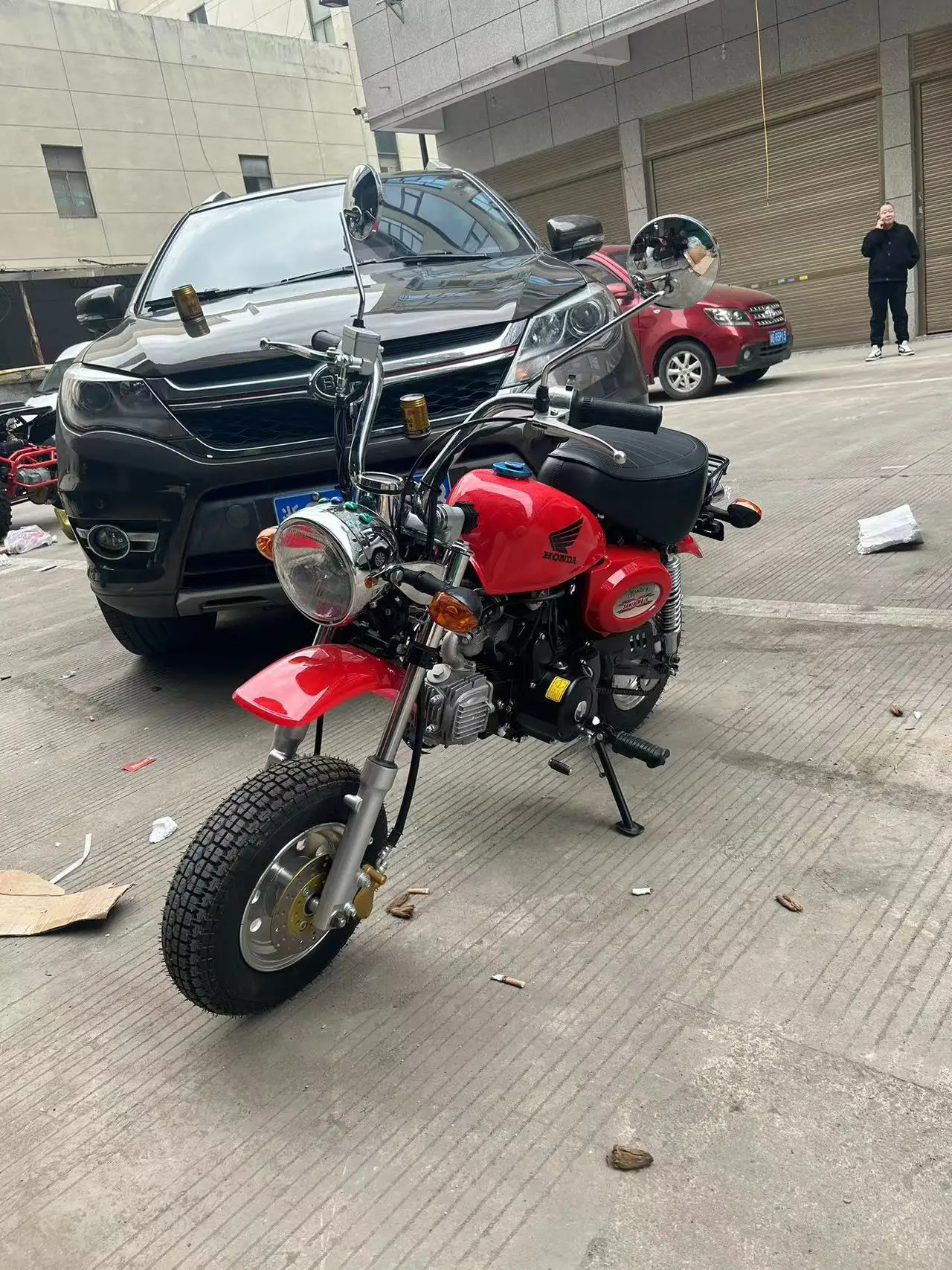 125CC мини легкий вес газовые мотоциклы четырехтактный Электрический старт внедорожный ретро мотоцикл