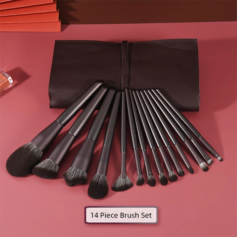 HXT-134 Haixin wholesale shaving brushes new model private label purple makeup brush set and packaging