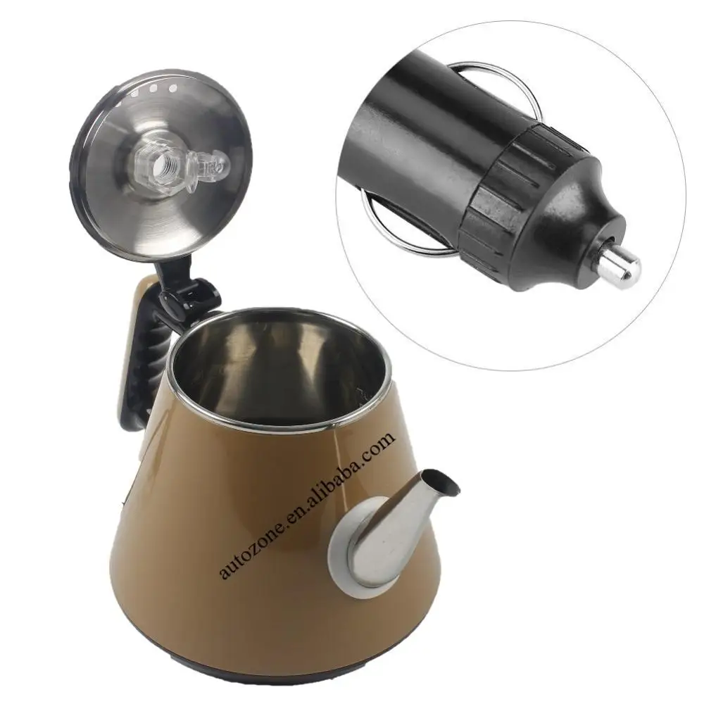 
Best Quality Car Water Kettle Outdoor Coffee and Tea Maker 24V/250W Electric Heated Car Warming Water Kettle Stainless Steel 