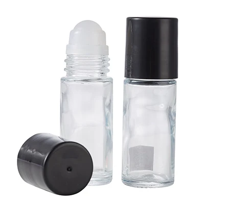 Round Perfume Roll On-Bottles Mini Travel Colorful Empty Cosmetic Glass 10ml Roll-On Bottle