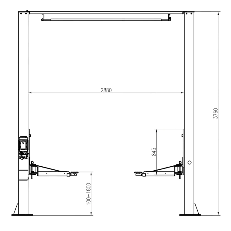 SM-G40 380V 2 post hydraulic gantry car lift equipment for auto repair equipment
