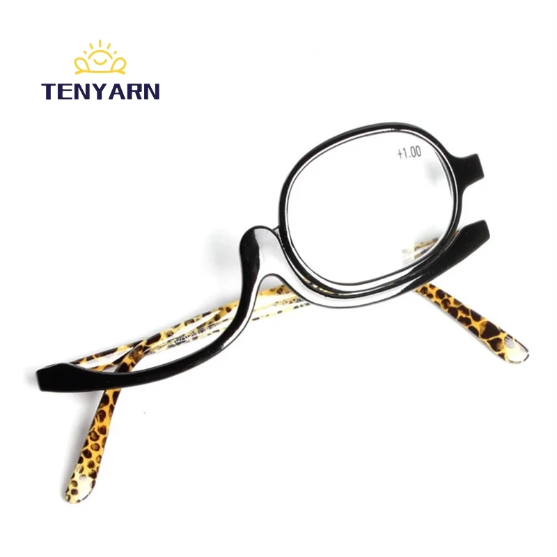 180 градусов вращающийся Монокуляр для косметики, очки для зрения, очки для чтения диоптрий очки + 1,0 + 1,5 + 2,0 + 2,5 + 3,0 + + пластик