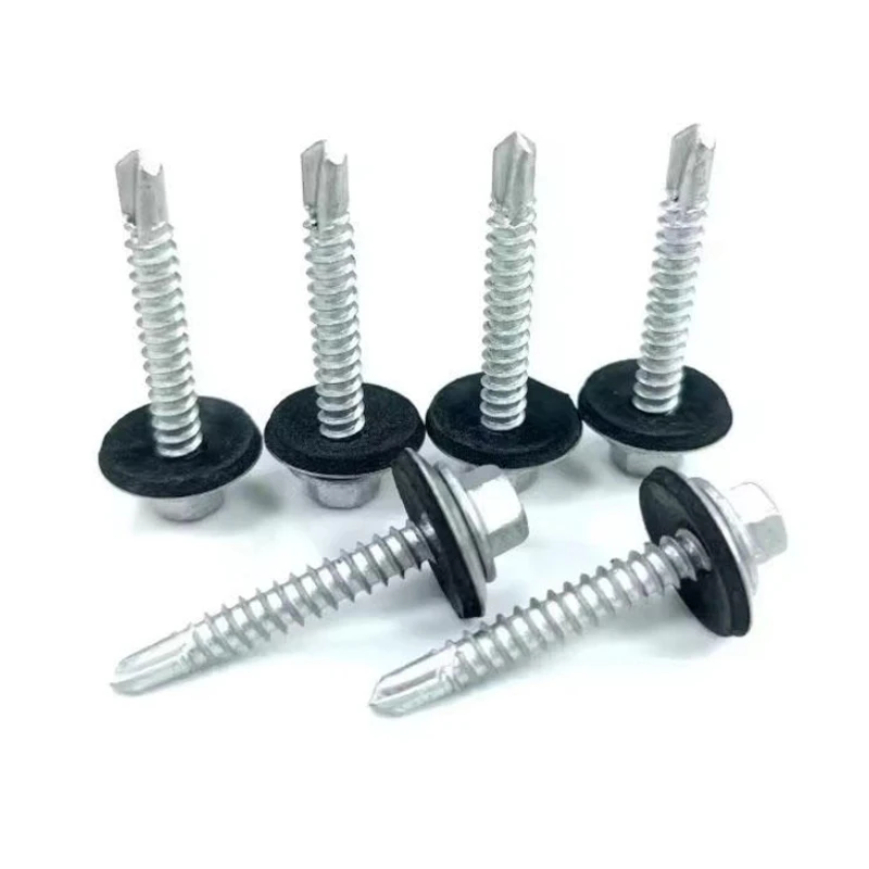 Popular Din7504k Hex Wafer Head Roofing Screws With Epdm Washer