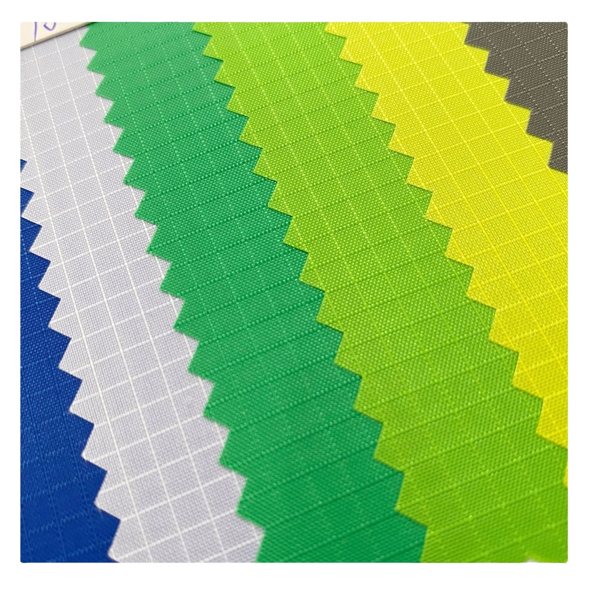 Higher Quality 210T Nylon Taffeta Fabric Ripstop with Milk PU Coating for Garment and Bag Lining