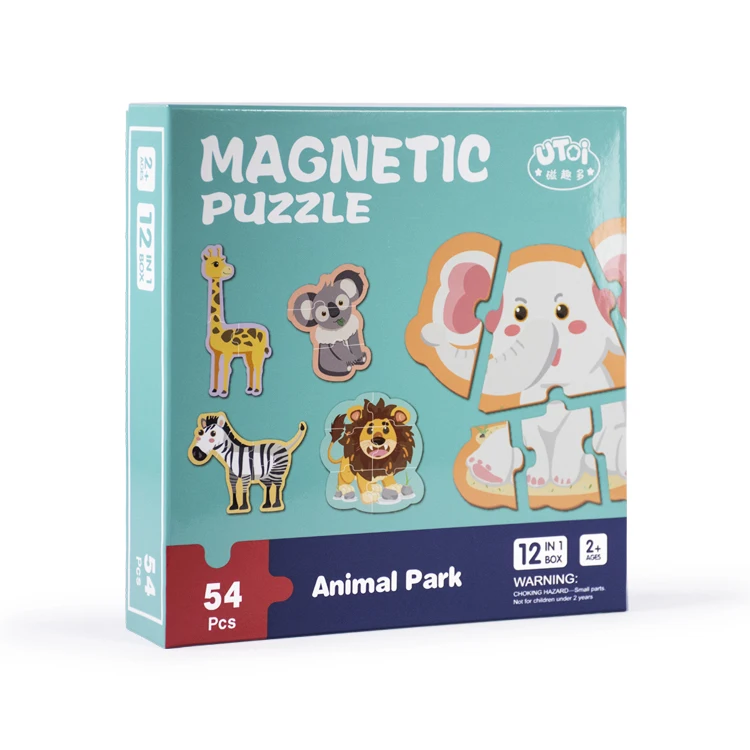 Educational Toys Magnetic Animals Puzzles Games Magnetic Match Games for Kids