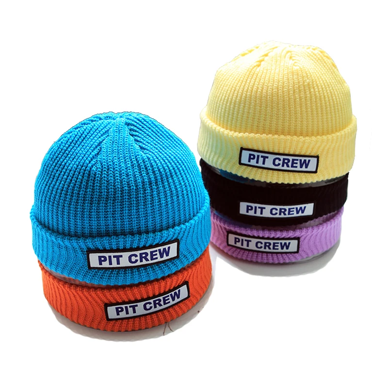 
Bulk custom woven patch knitted winter beanie hat gorro  (60767970851)