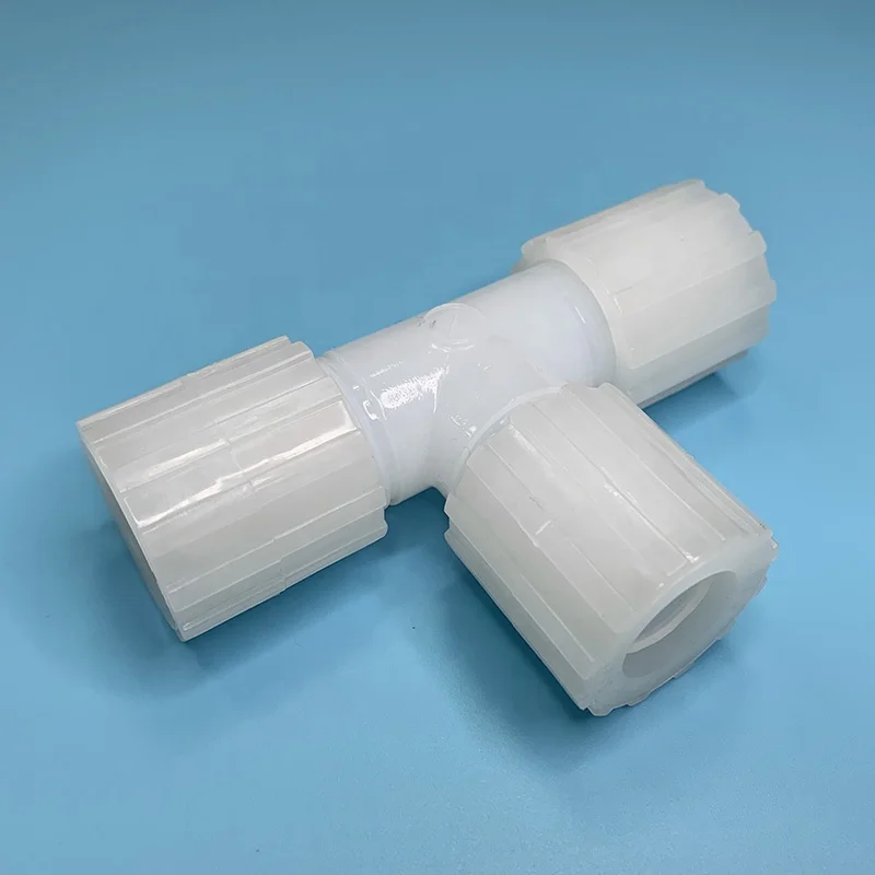 PFA Union Tee, PFA Tube Connector Tee, PFA Flare Tee Union for semiconductor