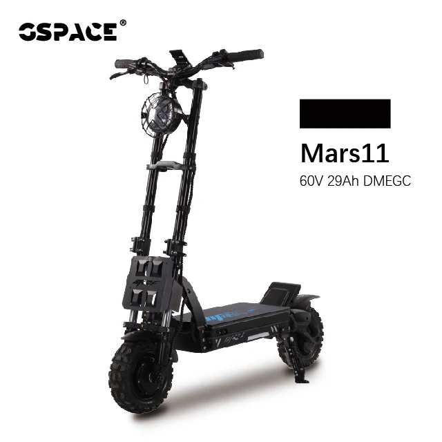 GSPACE 11 inch 72V 35ah 72v 45ah hydraulic brake dual motor powerful 2000w*2 5000w Mars adult fast electric scooter