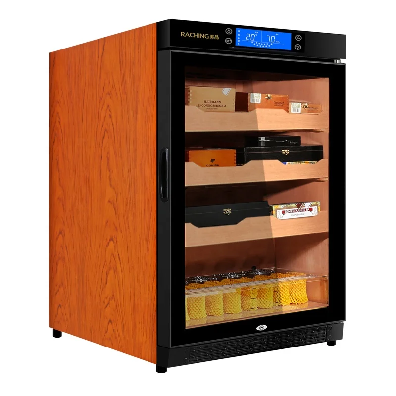 Raching Factory Directly Sale Spanish Cedar Wood Controlled Environments Humidors Cigar Cabinet Humidor