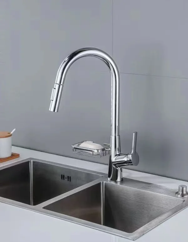 New Arrival Lavatory Faucets 360 Rotation Black Pull Out Hot and Cold Water Mixer brass Kitchen Water Filter Faucet