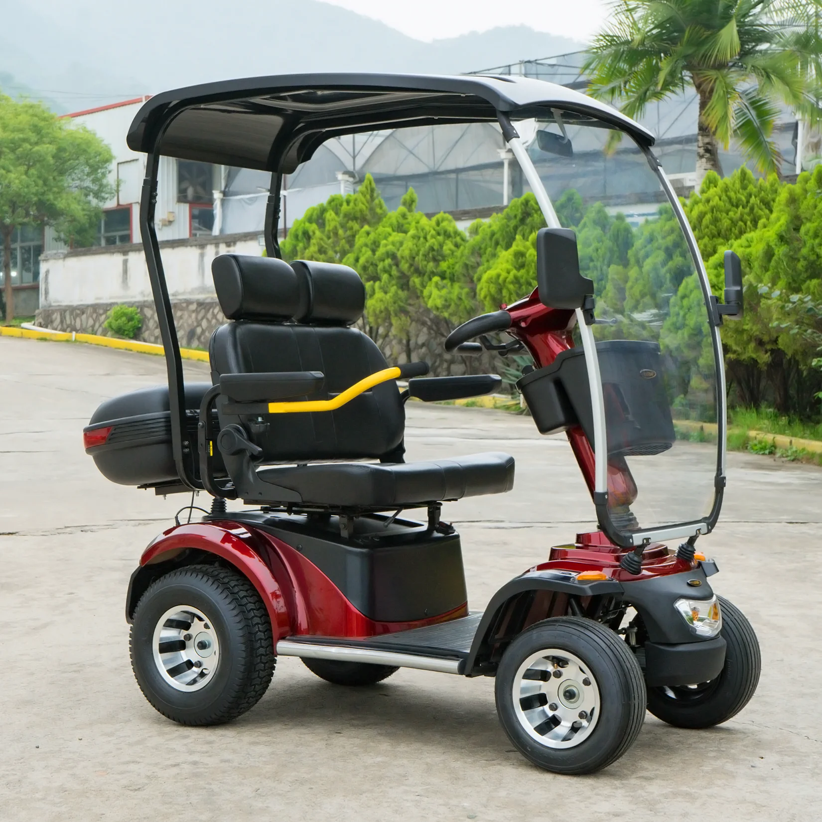 40-60km Elderly Mobility 2 Seat Electric Outdoor Scooter Mobile With 4 Wheels For Handicap Adult