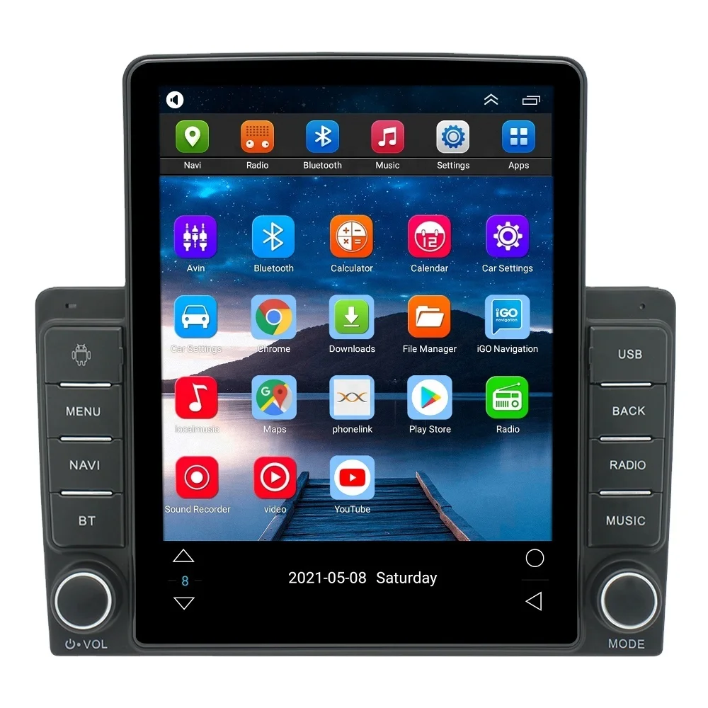 Универсальный вертикальный сенсорный экран стерео GPS-навигация Радио автомобильный DVD-плеер 2 Din головное устройство 9 5 дюймов Android 10 0 автомобильное радио