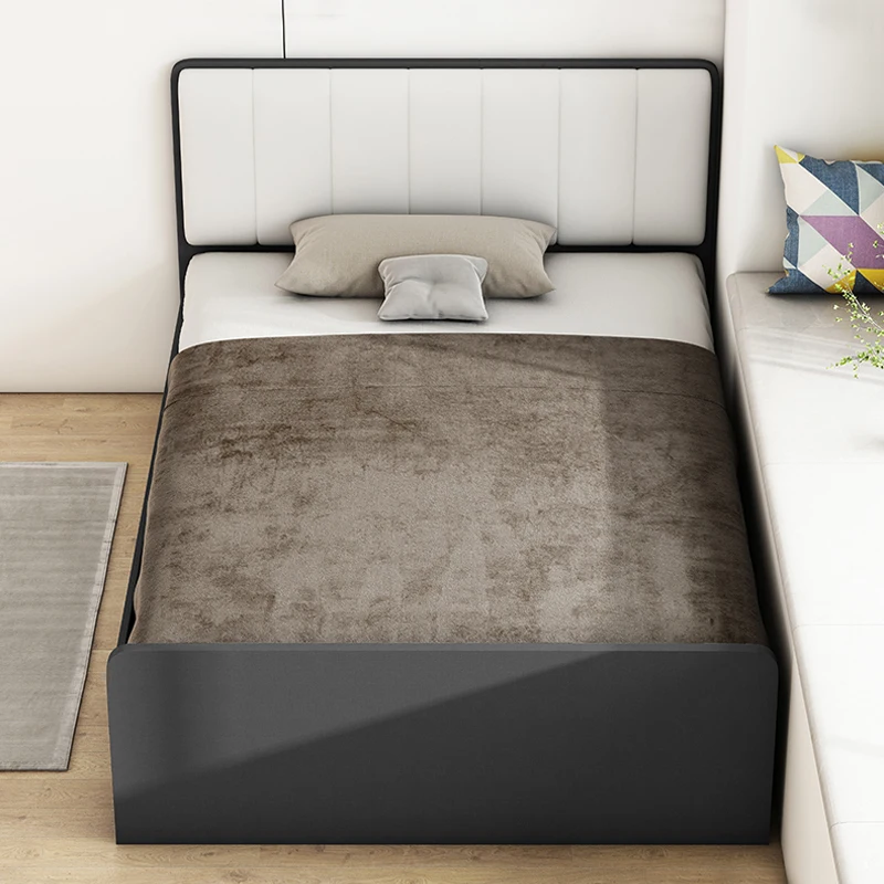 Modern Single Bed 1.2 M Storage Simple Household Furniture MDF Wood Panel Pine for Home Bedroom Double Bed Bunk Bed Style