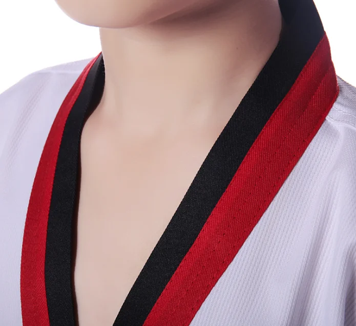 Одежда для боевых искусств униформа тхэквондо dobok wtf белый костюм детей и взрослых