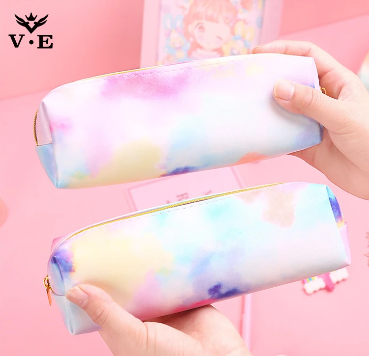 zipper unique promotional pvc holographic pencil case for kids