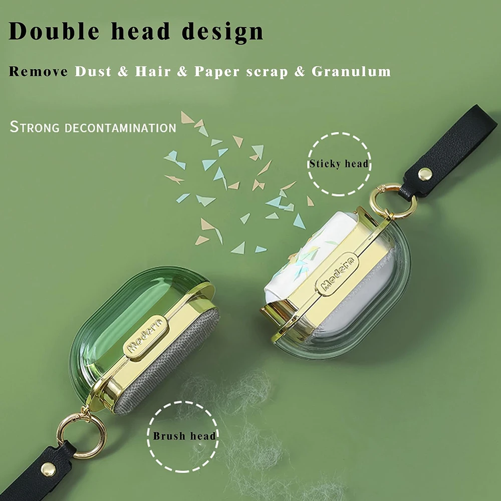 Portable Mini Travel Lint Remover Brush Double Side Fluff Remover for Cat and Dog Hair Reusable for Furniture Couch Carpet