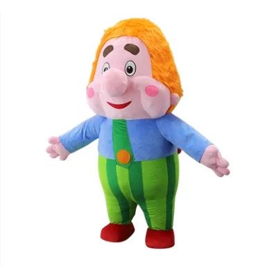 Moving plush mascots cartoon character inflatable Carlson mascot costume for adults