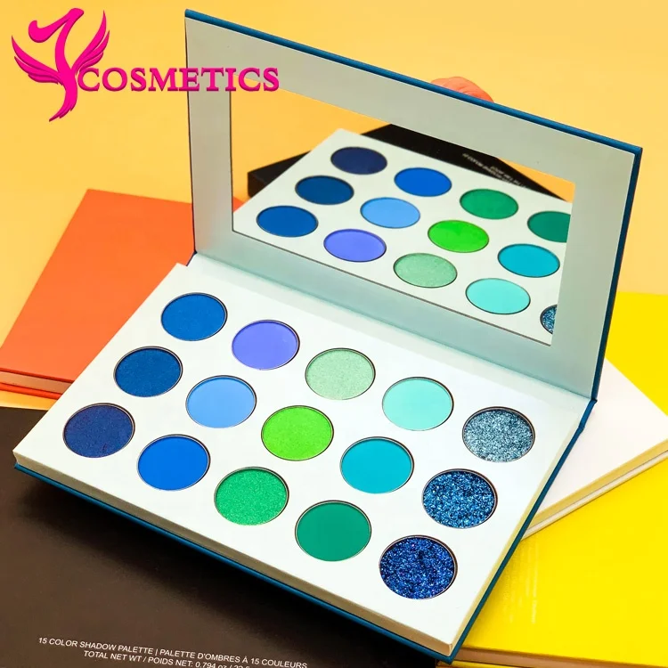 Custom Cheap Dry Eyeshadow Palette High Quality Mineral Glitter Single Color Light Skin Tone Chameleon Makeup Packaging Low MOQ