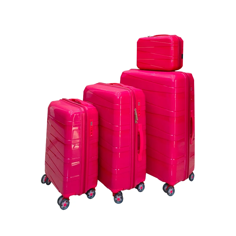 2024 new ych Unisex Travel Luggage Set Hot Boxes Special Style Fashionable Multi-Size Suitcase TSA Spinner Wholesale PP/Aluminum