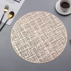 home and kitchen 2020 PVC Pressed hollow out  leaf  Gold Placemats for Kitchen Dining  Decorative Table mats for Decoration