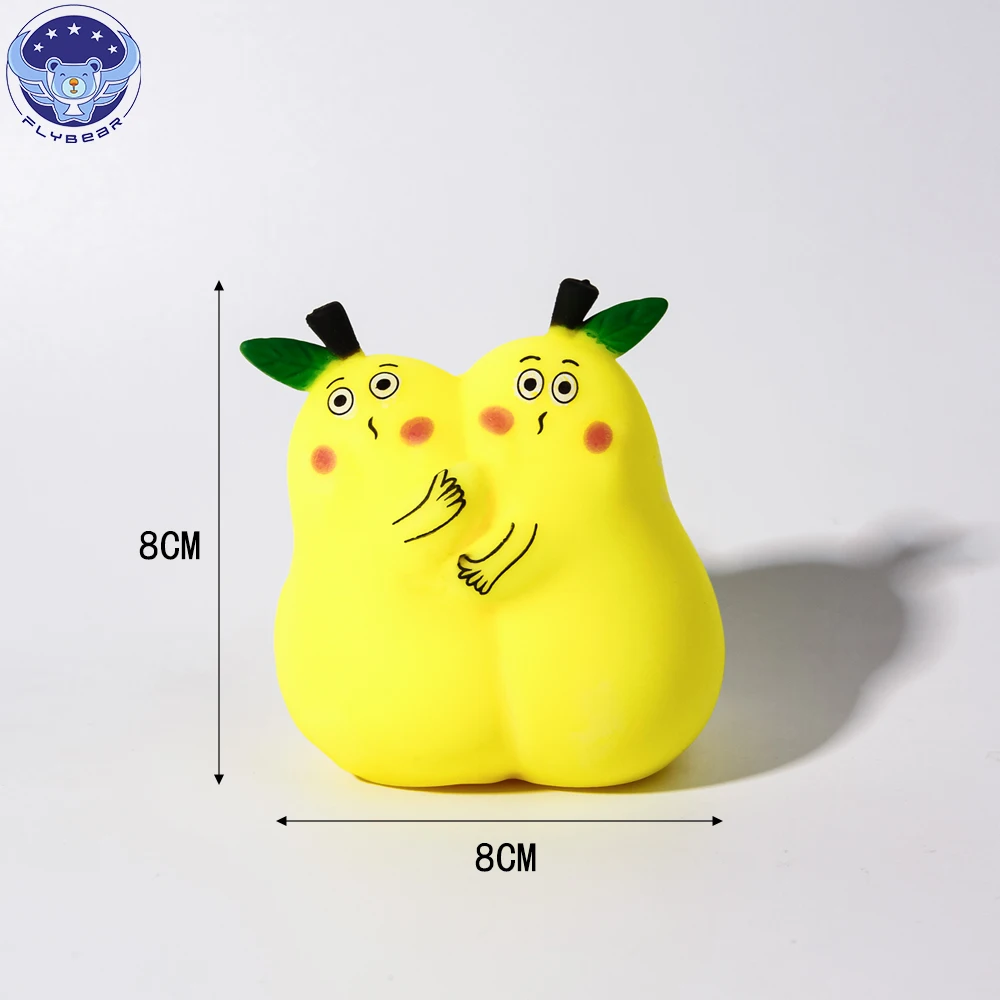 New Creative Squeeze Pear Cute Lovely Color Stress Relief Funny Playing Fidget Toys for Kids and Adult