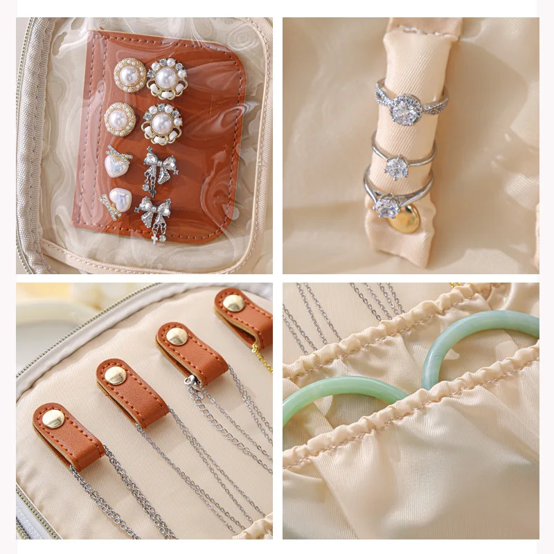 Custom Logo Makeup Bag Portable PU Waterproof Toiletry Pouch Travel Make up Bag Multifunctional Brush Cosmetic Bags for Women