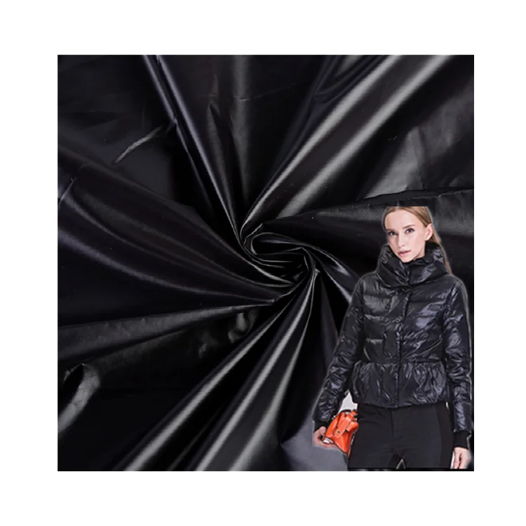 Ultra-thin 20d 380t 420t nylon taffeta glossy twinkle nylon fabric trilobal down proof calendering coat down jacket fabric
