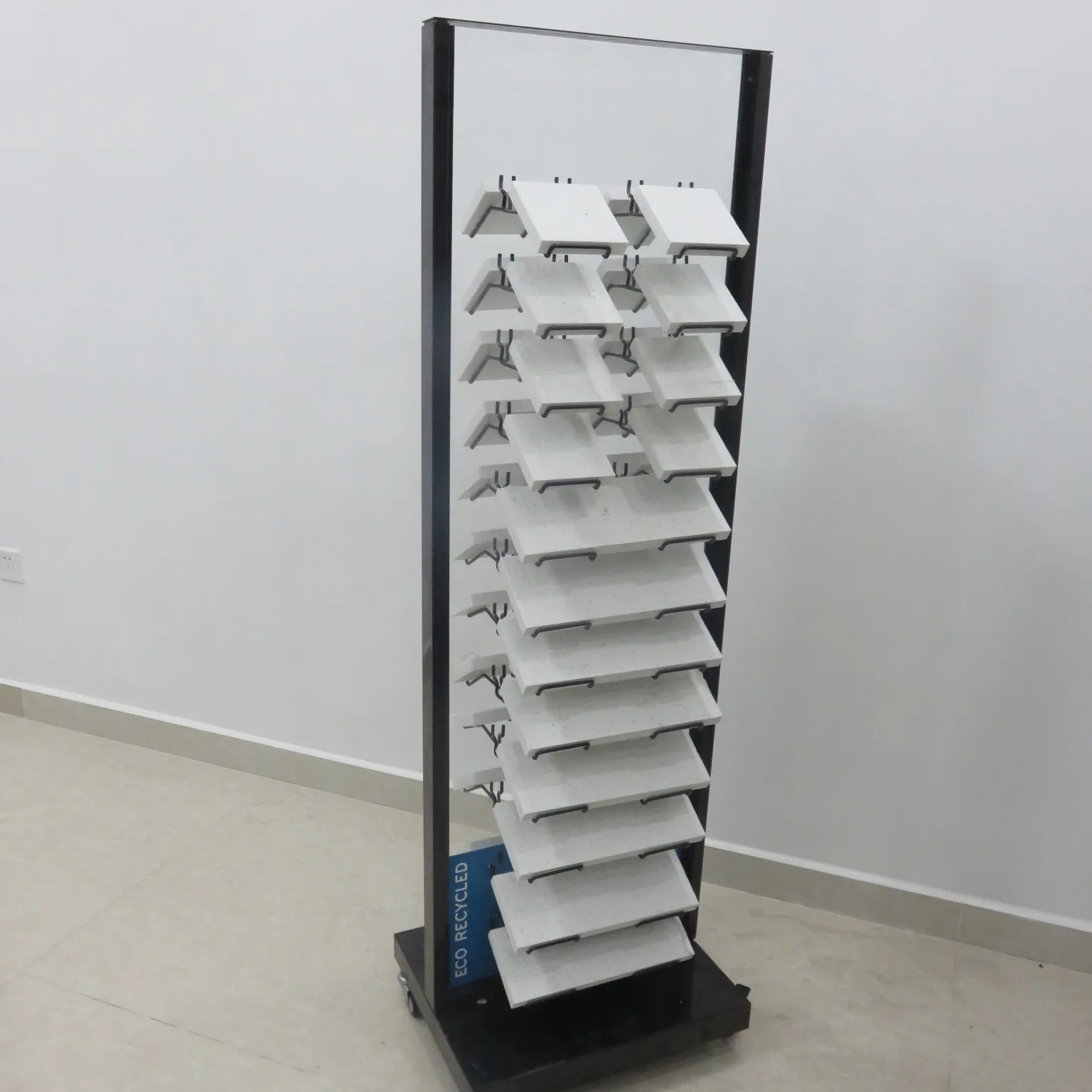 Factory Direct Metal Ceramic Tile Showroom Floor Display Stand Marble Stone Panel Display Shelf Quartz Stone   Display Rack