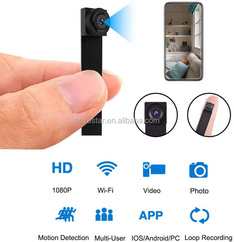 Spy Recorder 1080P HD Mini IP Wireless  Hidden Camera  new APP Remote Monitor System RMON Wifi Camera Remote monitoring