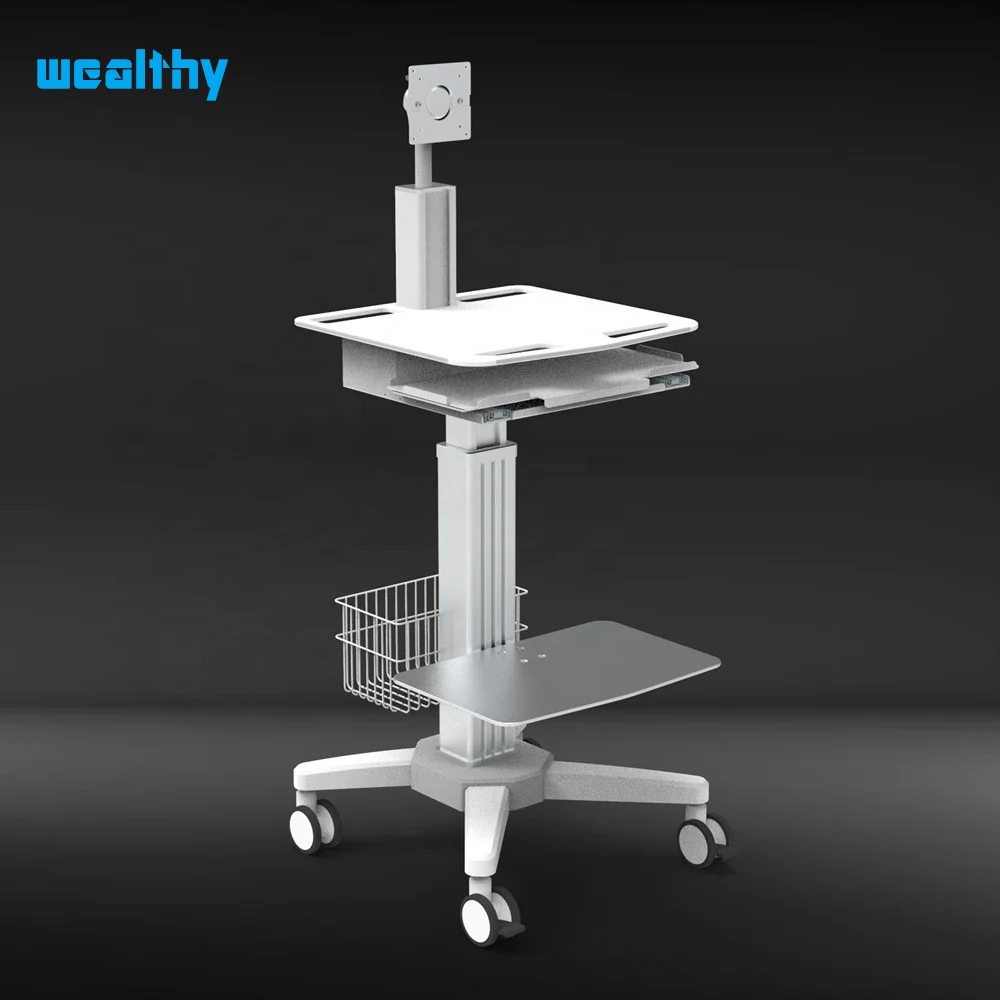 Hospital furniture nursing computer cart medical trolley workstation hospital computer trolley
