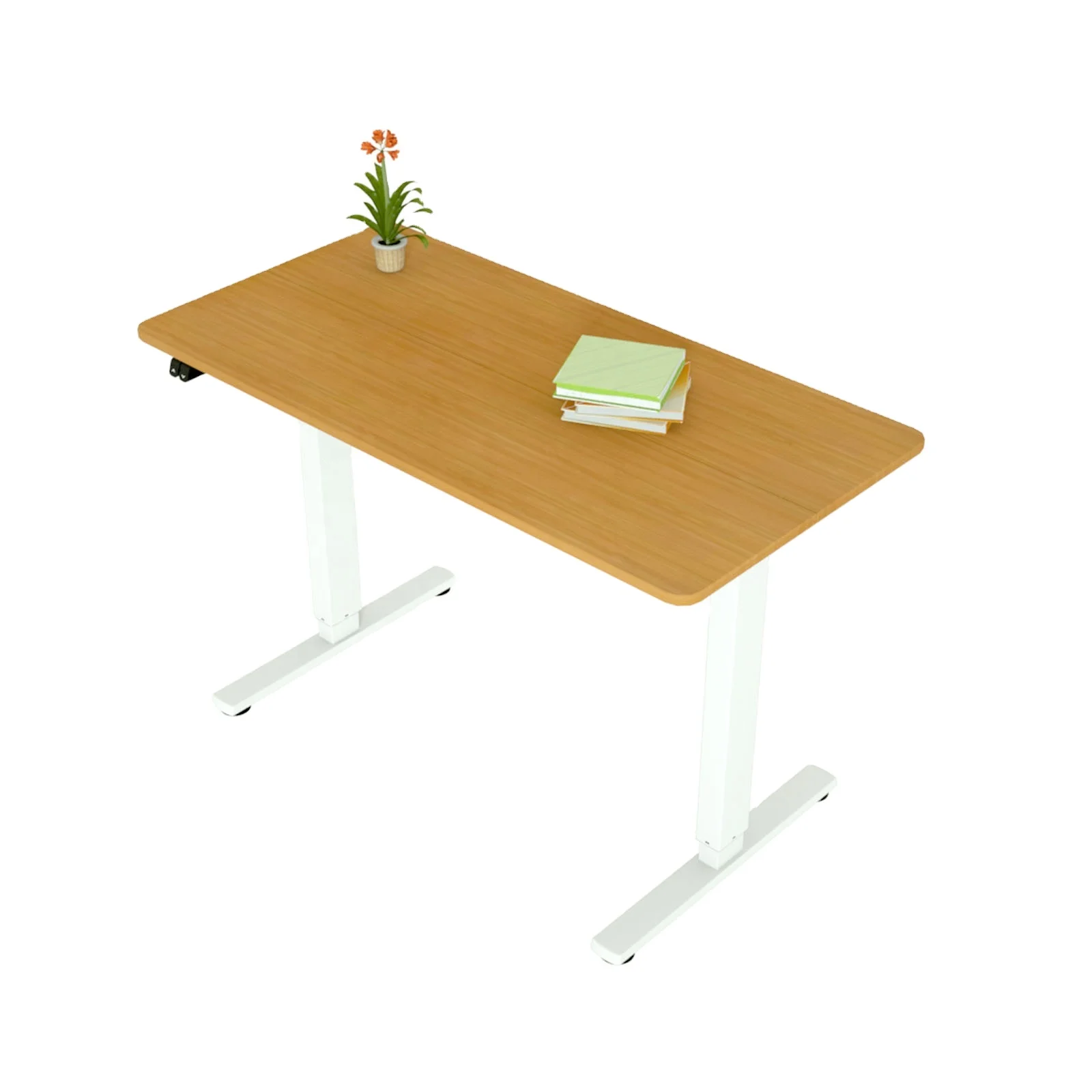 AUKI Standing Desk Electric 140X60 Single Motor Standing Desk UP And Down Key Computer Desk Standing