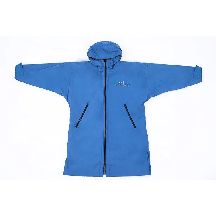 Waterproof Changing Robe Quick Dry Body Warm Fleece Lining Surf Poncho for Water Sport Beach & Pool