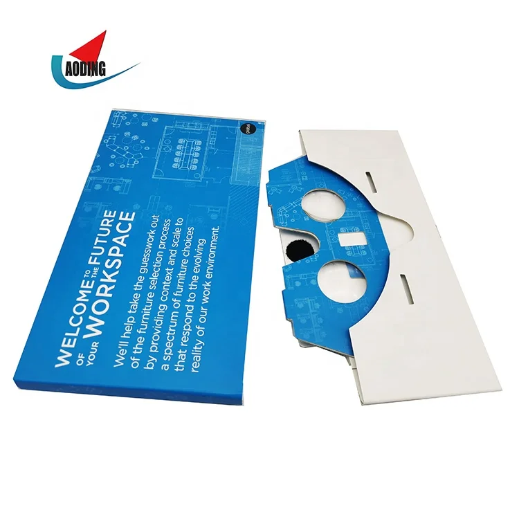 10% Discount off for Flat Google Cardboard Virtual Reality VR Carton Goggles 3D Glasses VR Headsets for Smart Phone