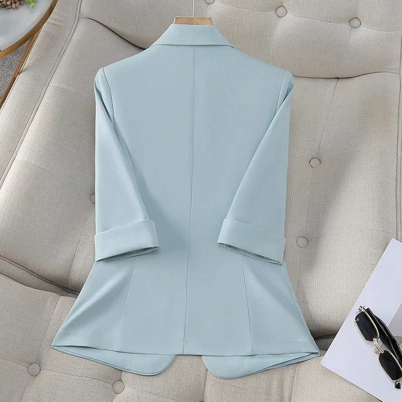 Work Elegant Peaked Lapel Jacket Design Brand Woman Blazer
