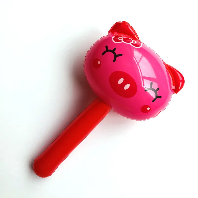 Hot selling Amazon inflatable frog bear pig duck kitty dog stick animal stick toys for kids