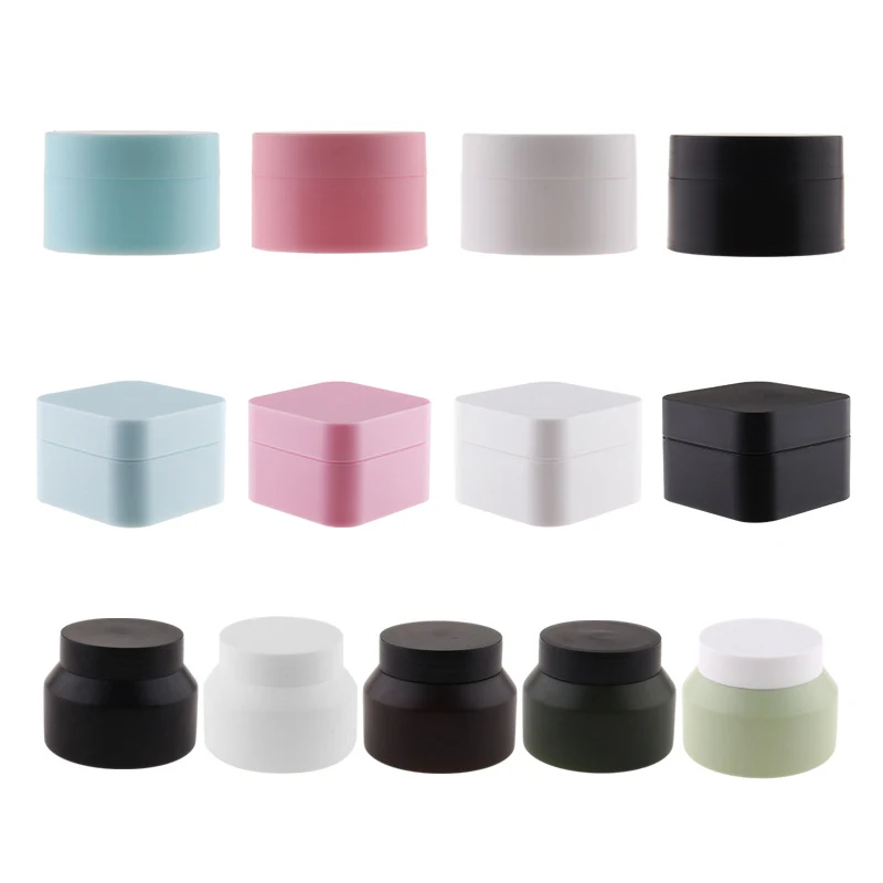High Quality 5g-100g Body Round Frosted Face Cream Jars With PP Plastic Lids For Personal Care Packaging