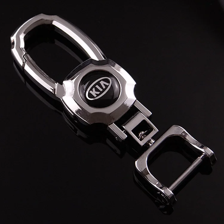 360 Degree Rotating Car Key Bag Pendant Kia Car Logo Anti Loss Keychain