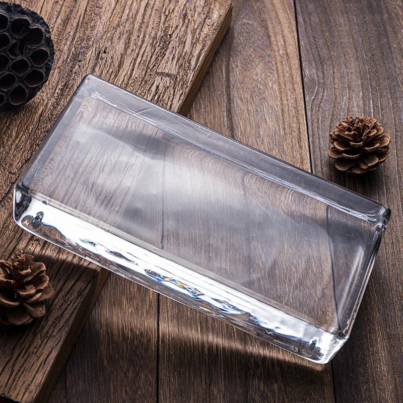 Crystal Glass Bricks Colored Custom Shape Glass Blocks Architectural Decorative Glass Block Wall Facade Partition