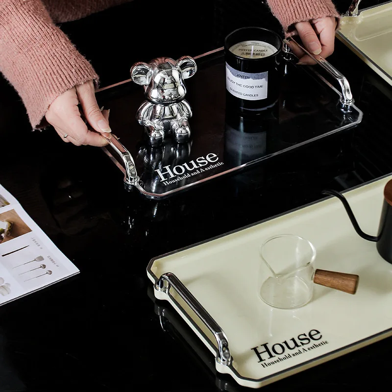 Factory Wholesale New Model Gold-Plated Corrugated Plastic Storage Tray Clear Fruit Tea Set Dish for Home and Restaurant Use