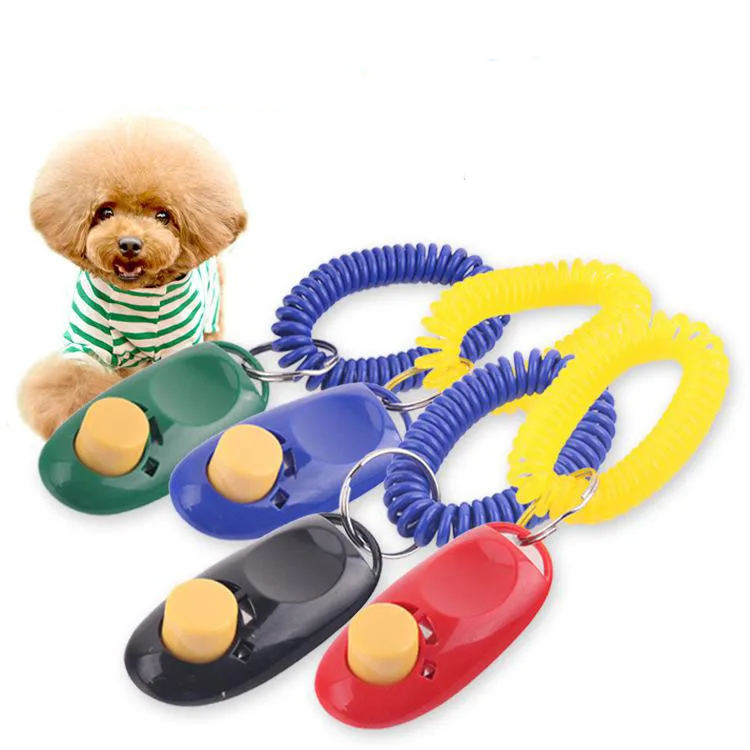 
Universal Animal Pet Dog Training Clicker with Wrist Bands Strap, Assorted Color Dog Clickers for Pet Dog Training & Obedience A 
