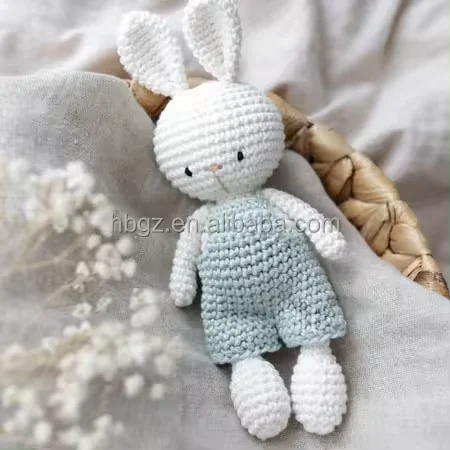 Custom Knitted Amigurumi Unicorn Angel Horse Bear Elephant Dinosaur Rabbit Animal Toys Cute Handmade Doll Crochet Bunny Toys