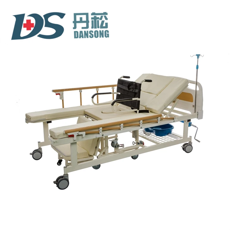 Wheelchair nursing bed Dansong 5 function hospital bed with mattress