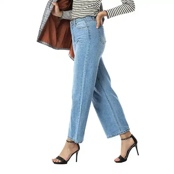 Hot Sale Sustainable Denim Skinny Jeans Ladies Men Recycled Repreve Polyester Jeans