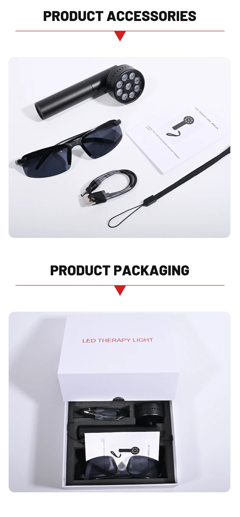 Supersred 2022 new product Handheld beauty Spa skin whiting portable red light therapy lamp for skin