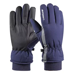 Winter ski gloves thickened waterproof and cold protection warm lining warm gloves riding touch screen gloves