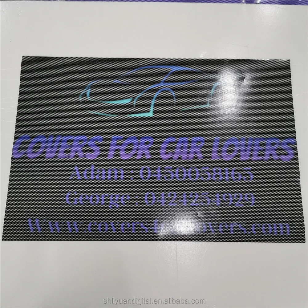 Customized Printing Of One Way Vision Advertisements Waterproof Glass Curtain Perforated Stickers