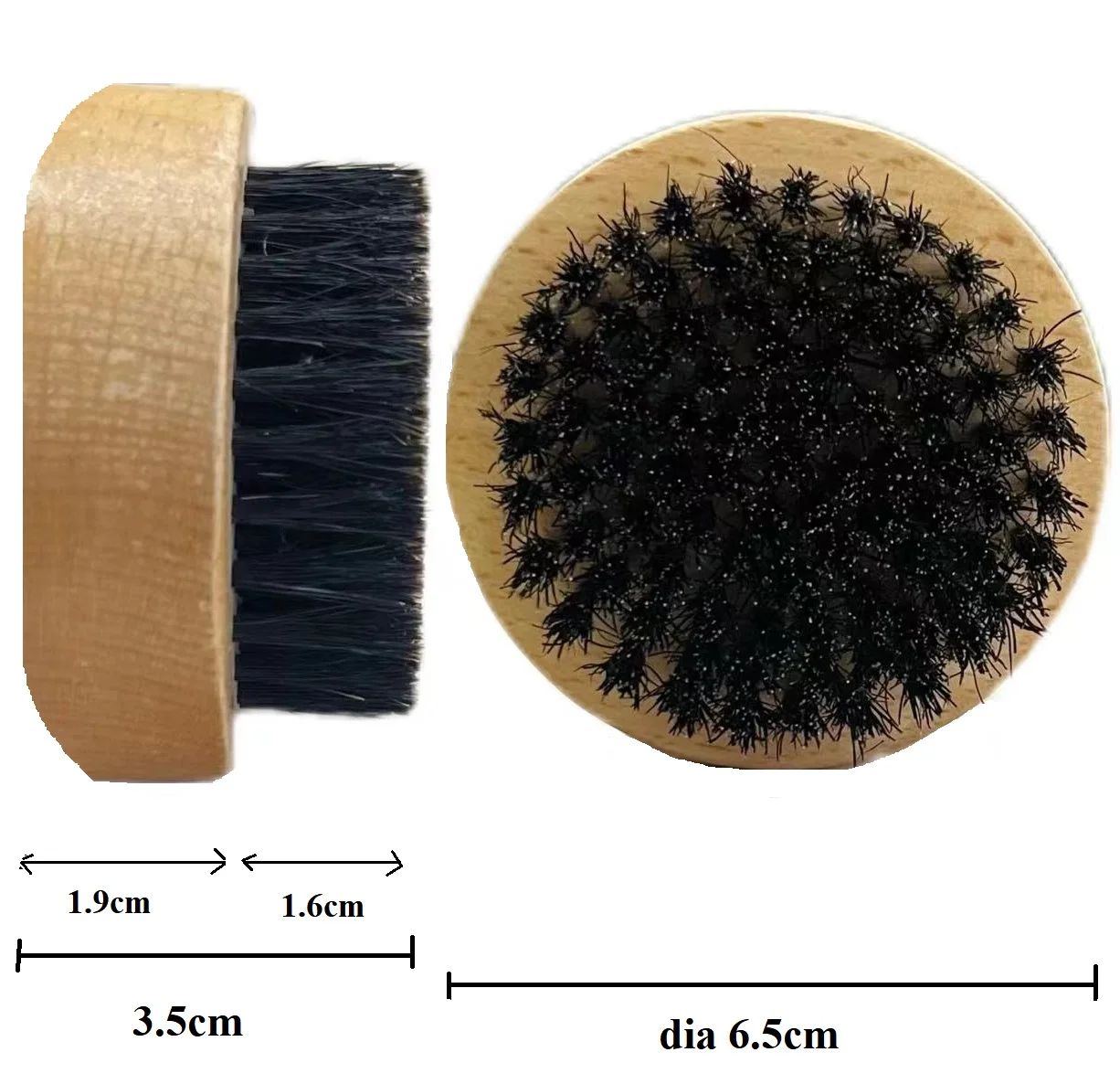 Wholesale Men Beard Care Boars Bristles Whisker Brush Mini Beard Comb Brush