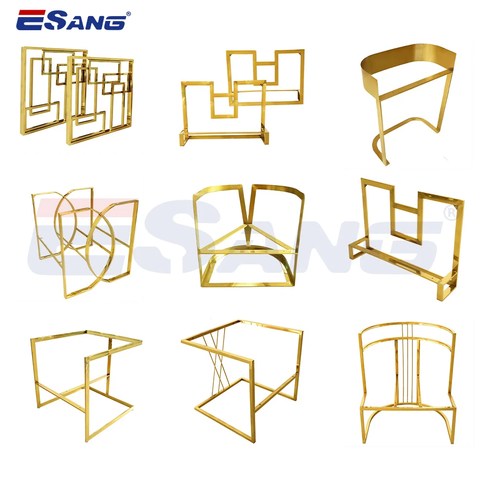 ESANG Factory OEM Luxury Dinning Coffee Table Frame Stainless Steel Sofa Legs Metal Furniture