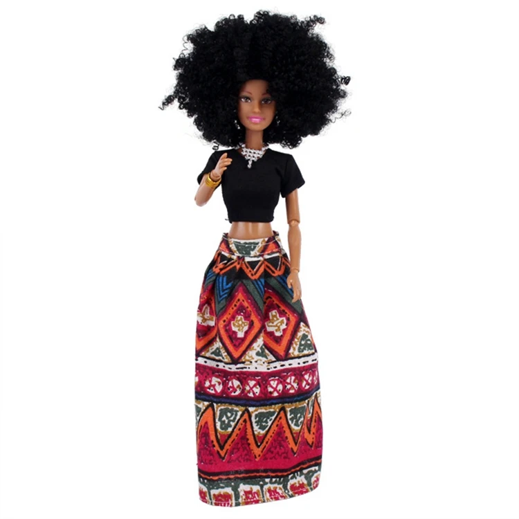 11.5 Black skin plastic Doll African black doll can be customized Wholesale African Black American Naked Doll Toy